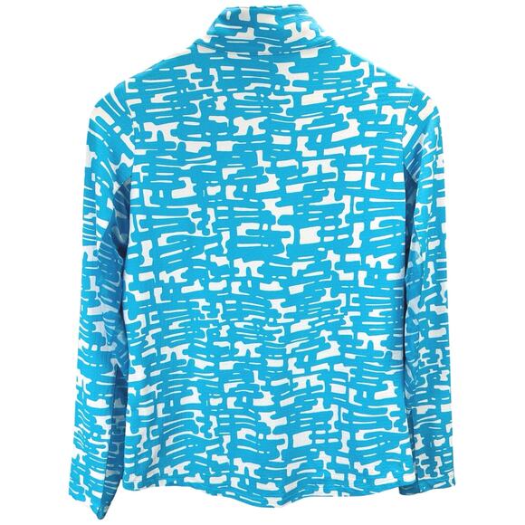 IBKUL Juno Print Cool Feel Mockneck 1/4 Zip Active Top Womens Size S Performance - Picture 4 of 8